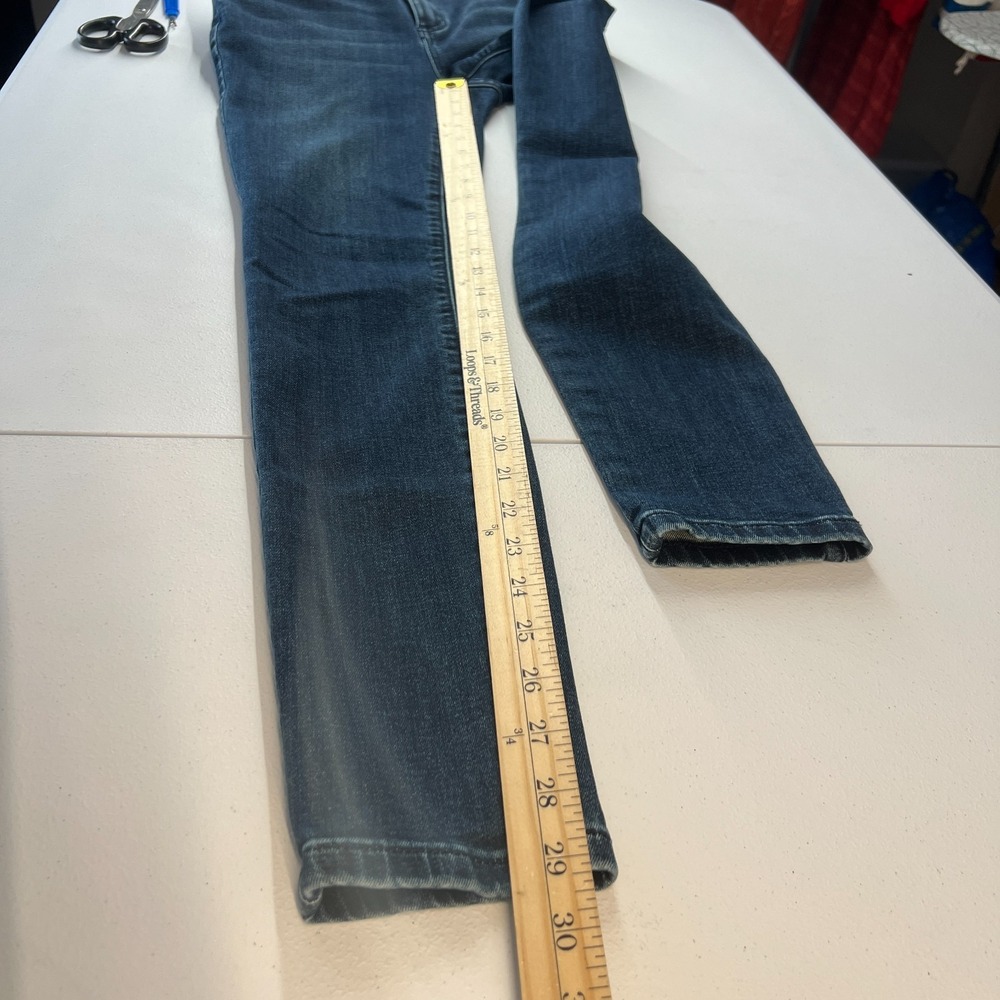 prAna Kara Skinny Jeans Womens 6/28 Blue Denim Organic Cotton Stretch Mid Rise - Picture 10 of 12